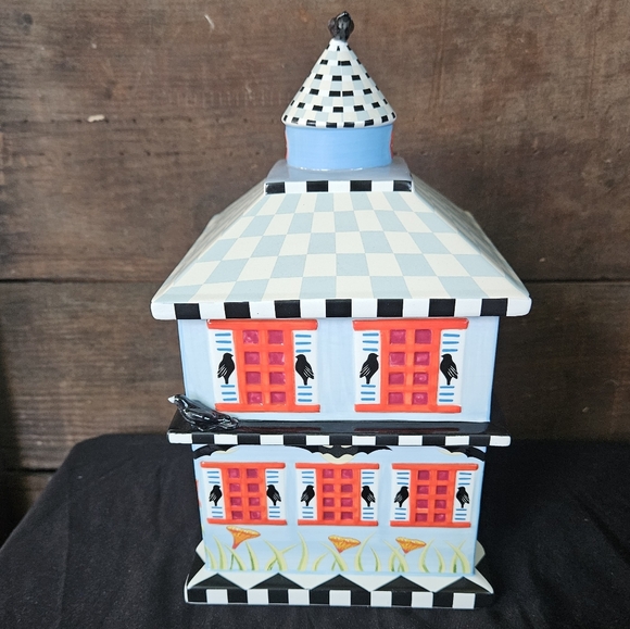 Mackenzie Childs Spooky House Halloween Cookie Jar - Picture 4 of 11